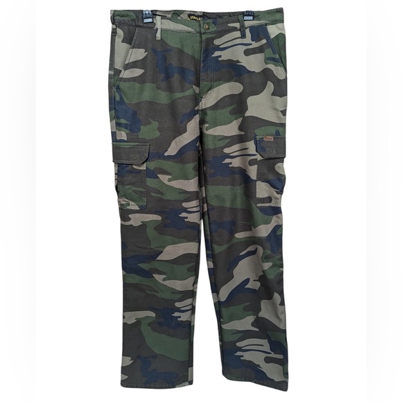 Stanley fleece lined Camouflage Cargo Pants size 34x32 men’s - Picture 1 of 7